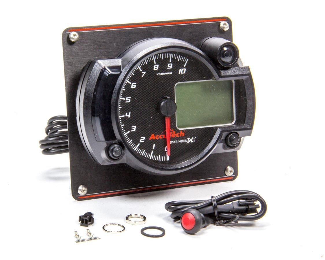 LONGACRETach 4in Data Logging Blk w/Blk Alum Panel