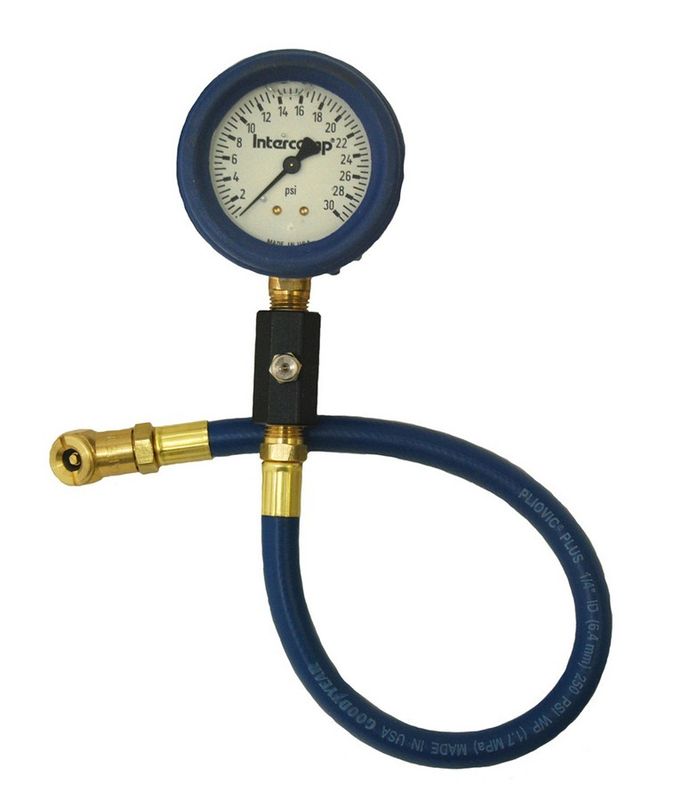 INTERCOMPDeluxe Air Gauge 2.5in 0-30 Liquid Filled