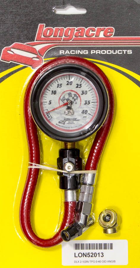 LONGACRETire Gauge 0-40PSI 2.5in GID Deluxe