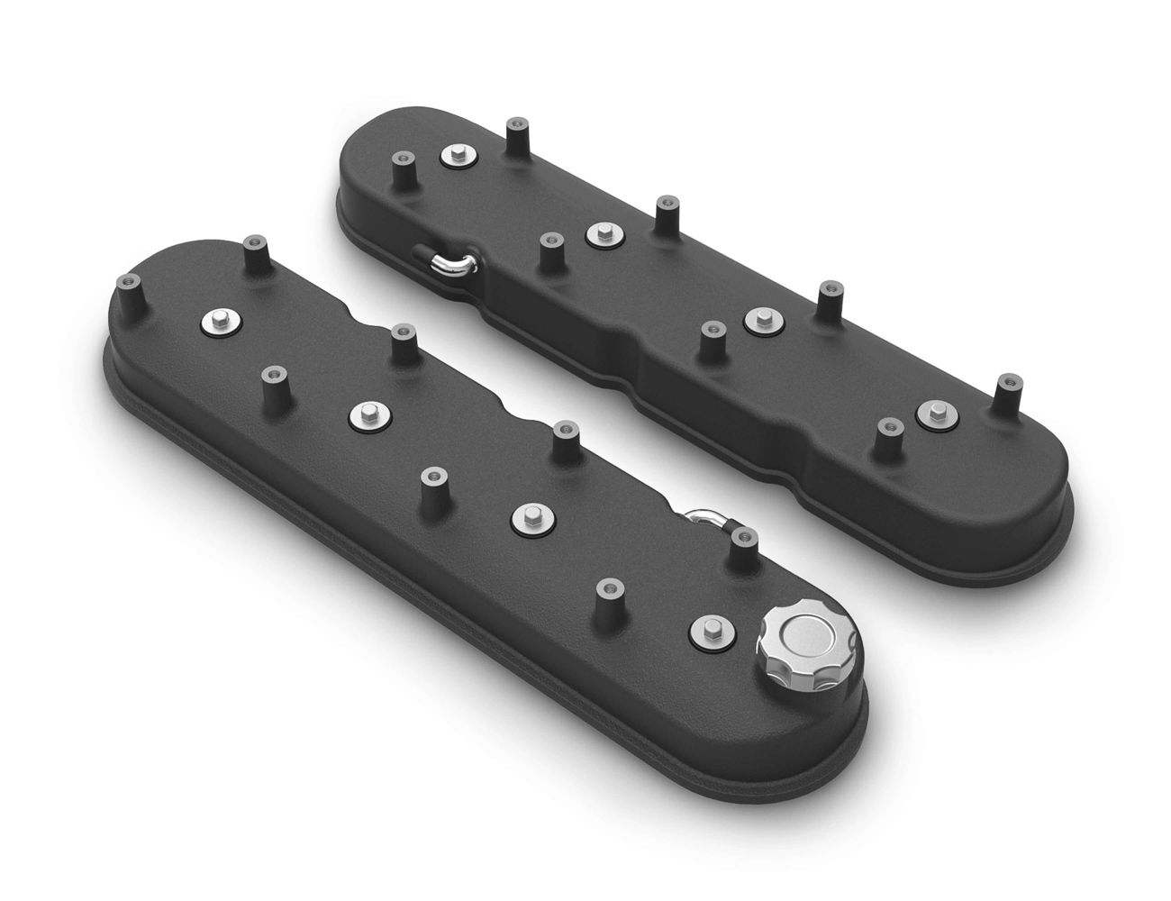 HOLLEYGM LS Tall Valve Cover Set - Satin Black