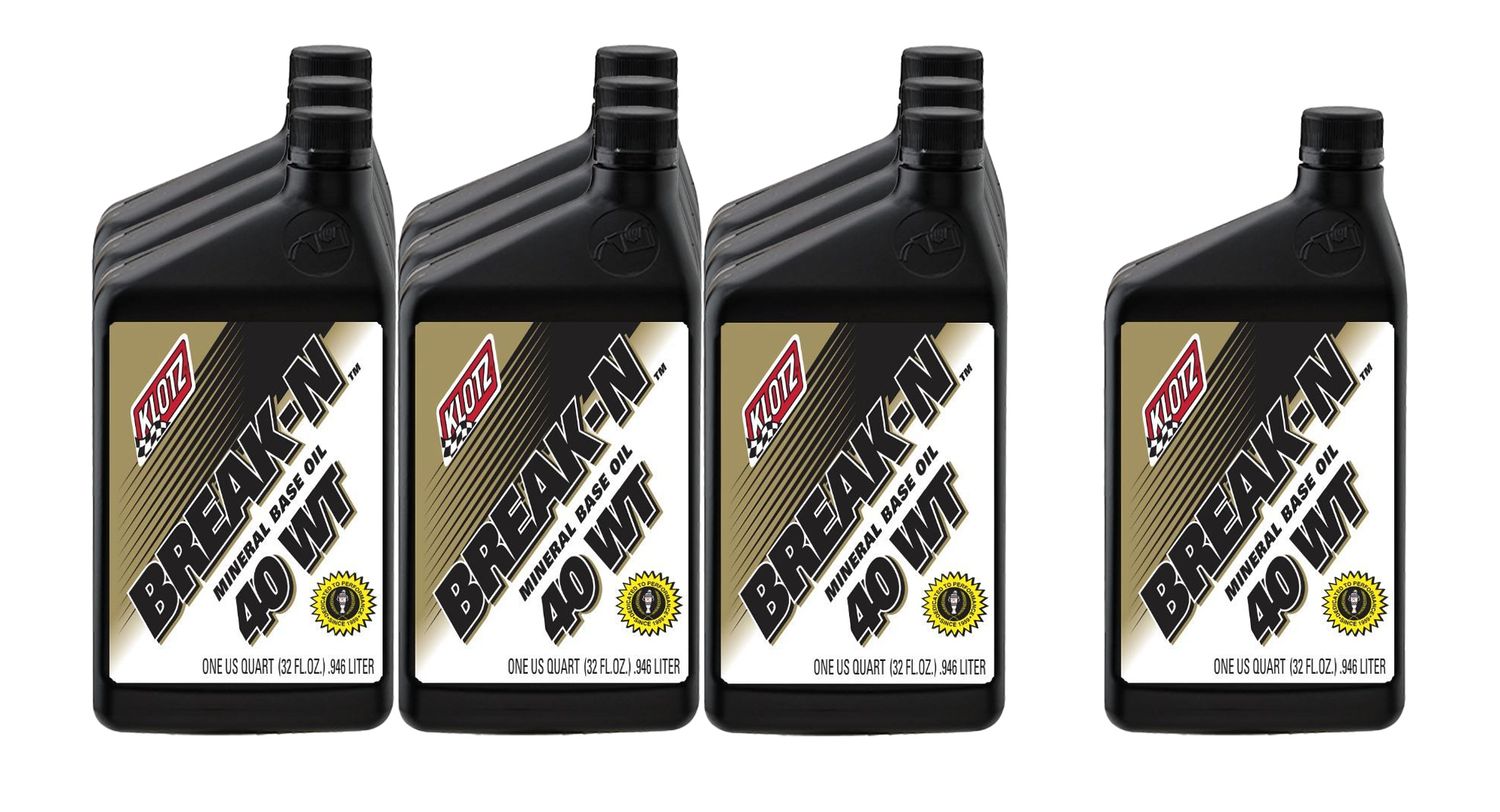 KLOTZ SYNTHETIC LUBRICANTSBreak-N Mineral Base Oil 40WT Case 1 Quart