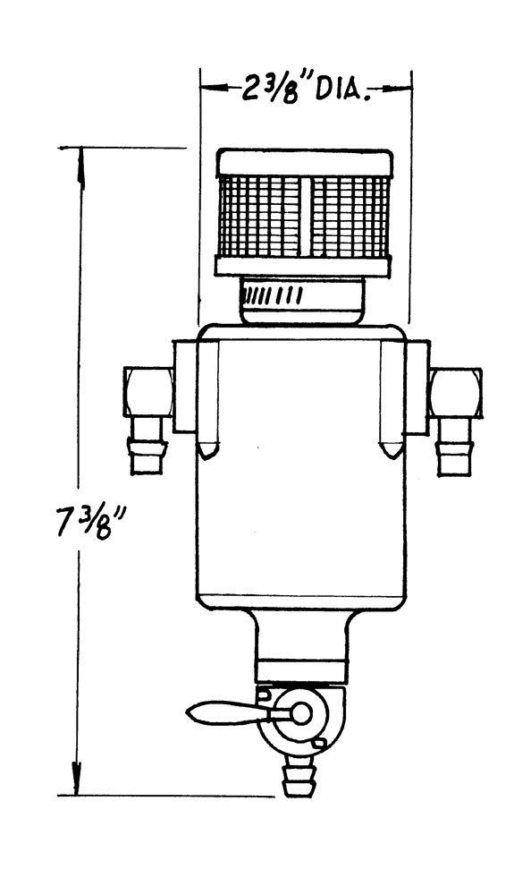 JAZMini-Breather Tank w/3/8in Fittings