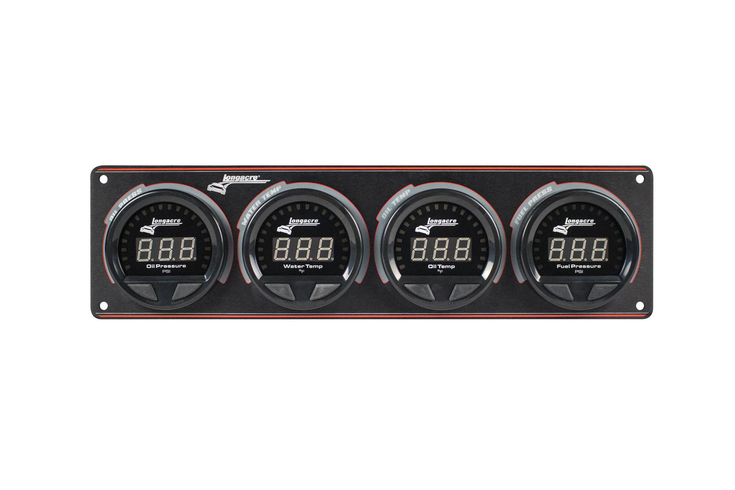 LONGACREWaterproof LED 4 Gauge Panel OP/WT/OT/FP