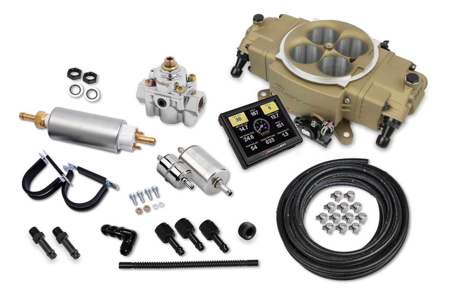 HOLLEYStealth EFI 4150 Master Kit - Gold Finish