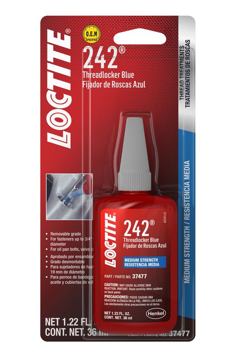 LOCTITEThreadlocker 242 Blue 36ml/1.22oz
