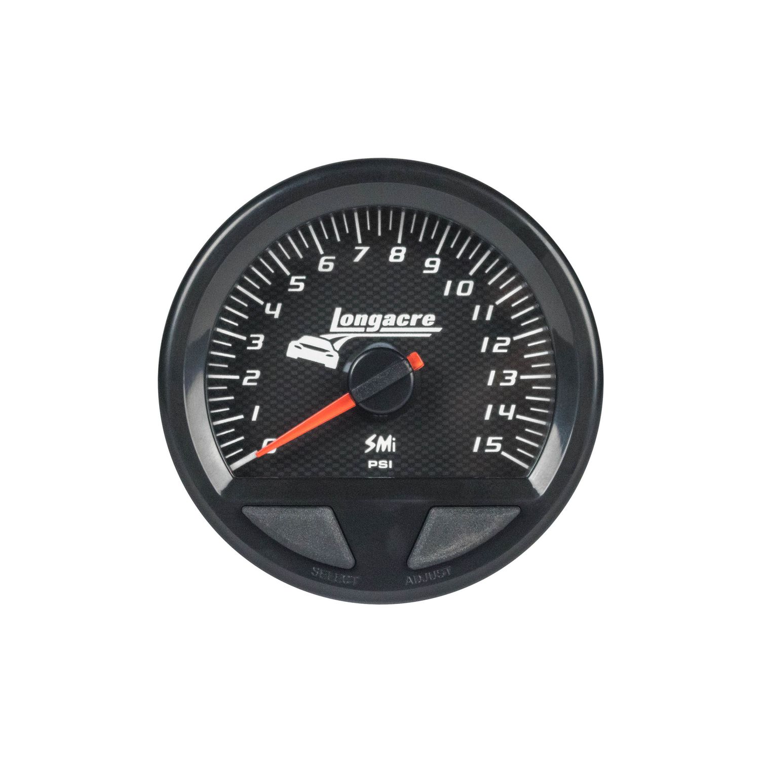 LONGACREWaterproof SMI Fuel Pressure Gauge 0-15psi