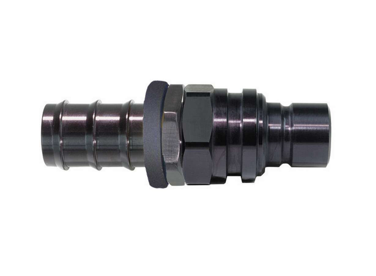 JIFFY-TITEQ/R #8 Male Push Lock Plug Valved Black