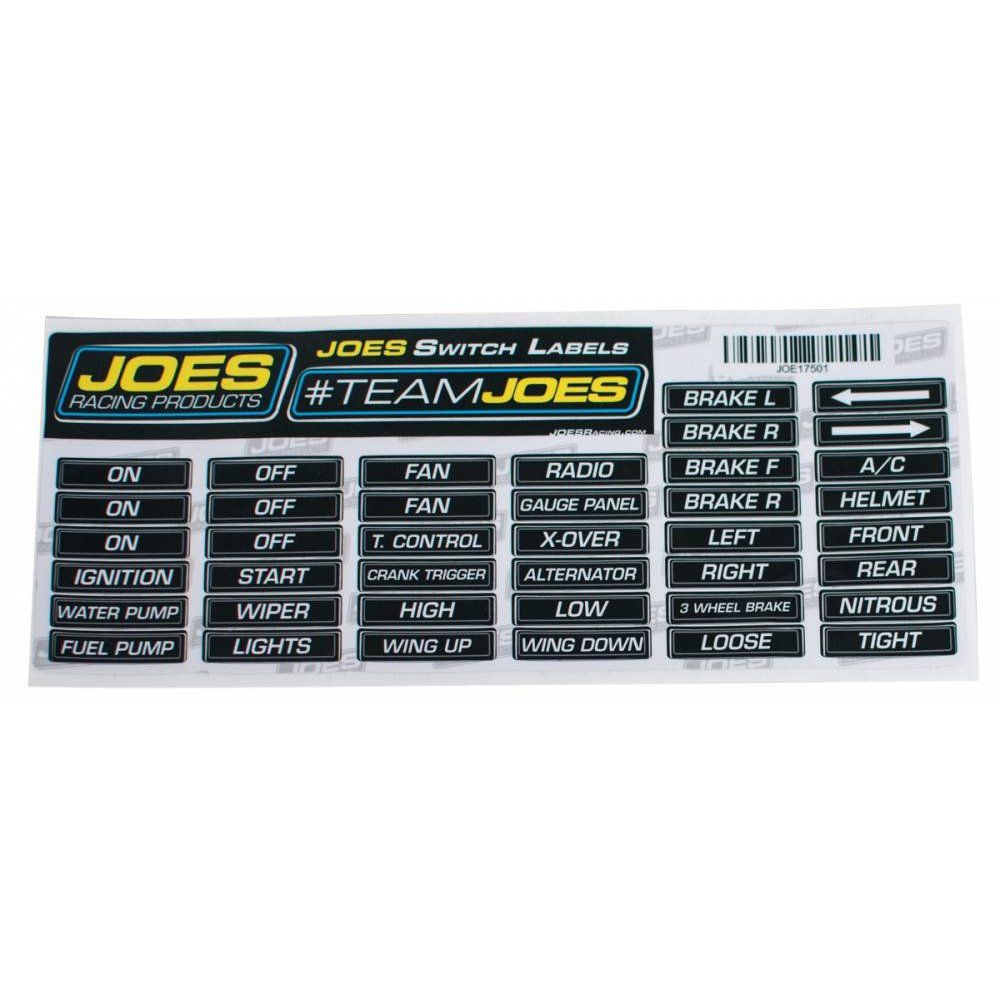 JOES RACING PRODUCTSJOES Switch Panel Labels