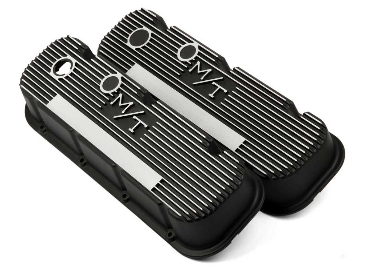 HOLLEYBBC M/T Valve Cover Set - Black Krinkle