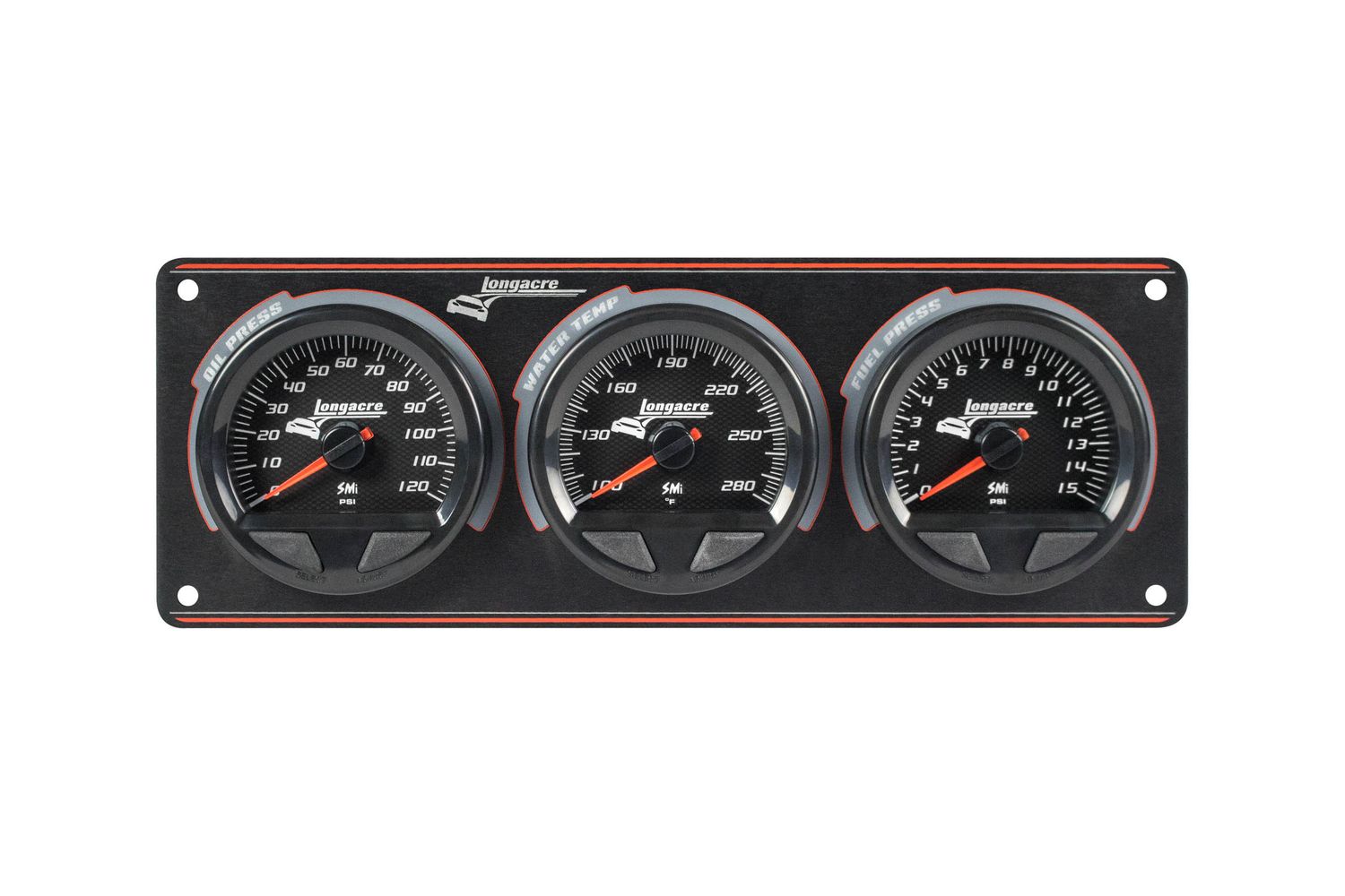 LONGACREWaterproof SMI 3 Gauge Panel OP/WT/FP