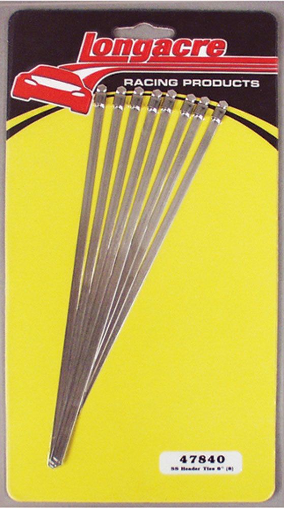 LONGACREHeader Wrap Ties 8in 8pk Stainless