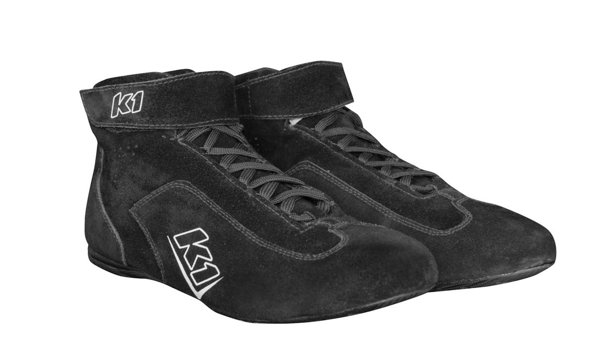 K1 RACEGEARShoes Challenger Black Size 9.5 SFI 3.3/5