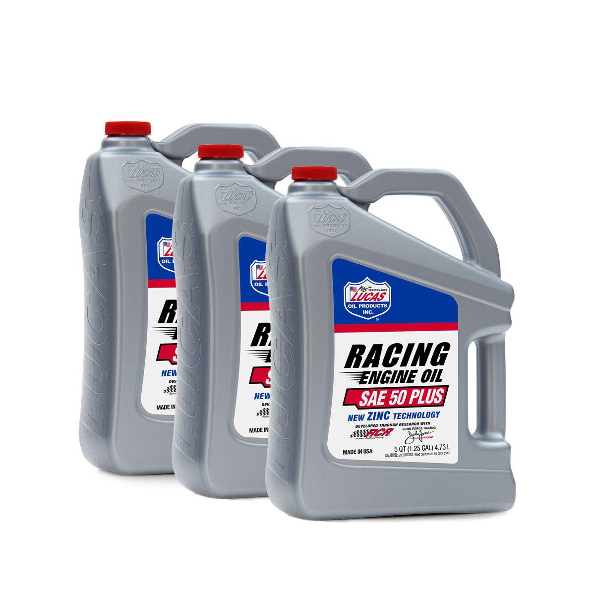 LUCAS OIL50 Plus Racing Motor Oil Case 3 x 5 Quart Bottles