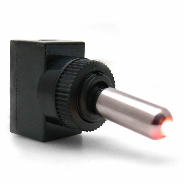 KEEP IT CLEANAluminum Tip LED Toggle Red