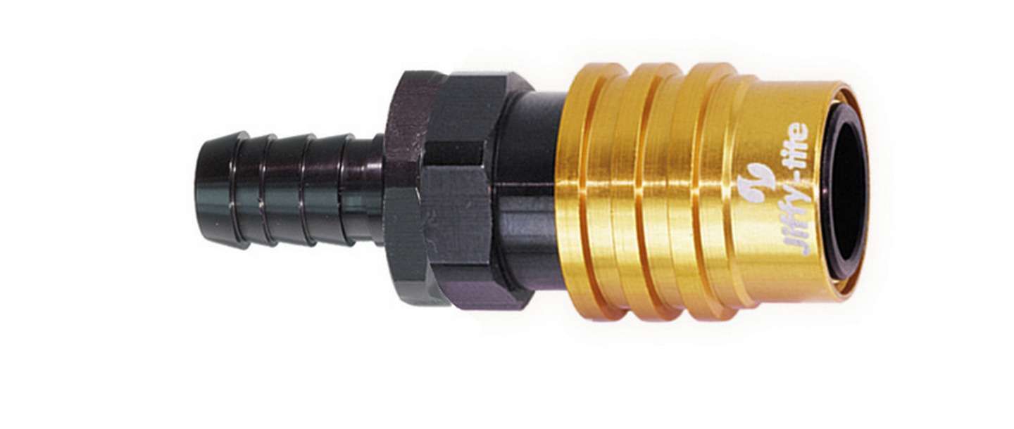 JIFFY-TITEQ/R #5 Str Male Socket w/Hose Barb-Valved