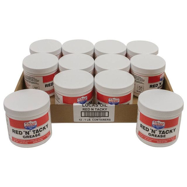 LUCAS OILRed N Tacky Grease Case 12 x 1lb Tubs
