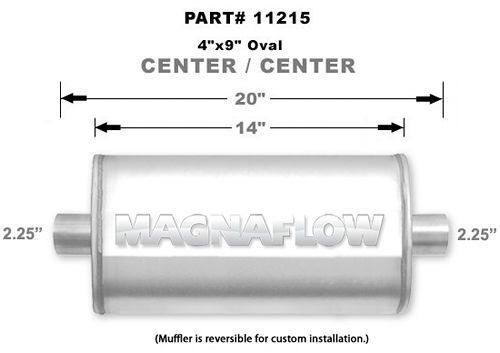 MAGNAFLOW PERF EXHAUSTStainless Muffler 2.25in. Center In/Out