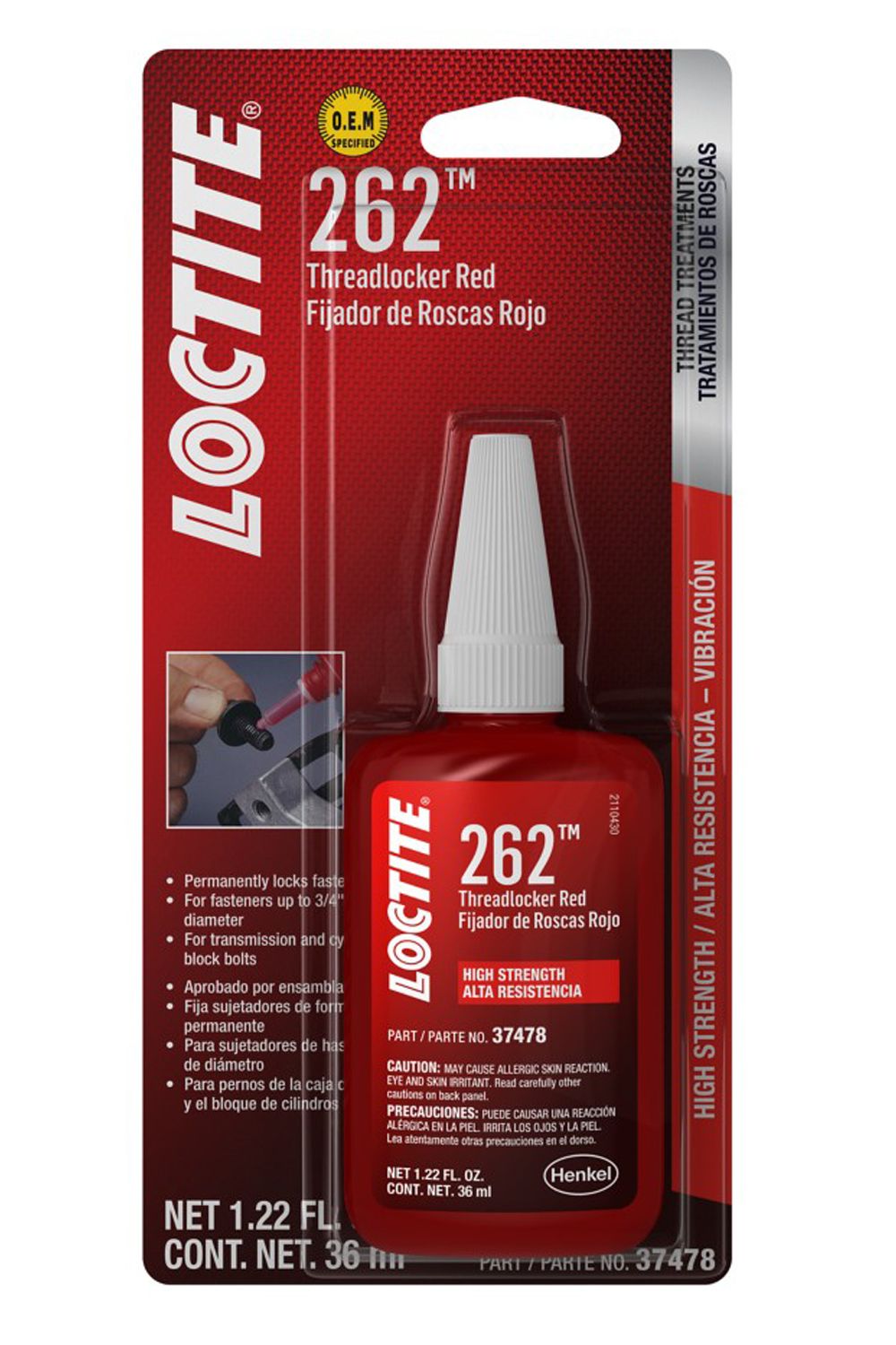 LOCTITEThreadlocker 262 Red 36ml/1.22oz