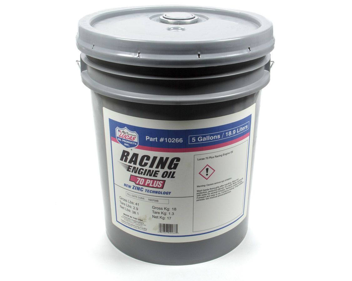 LUCAS OIL70 Plus Racing Motor Oil 5 Gallon Pail