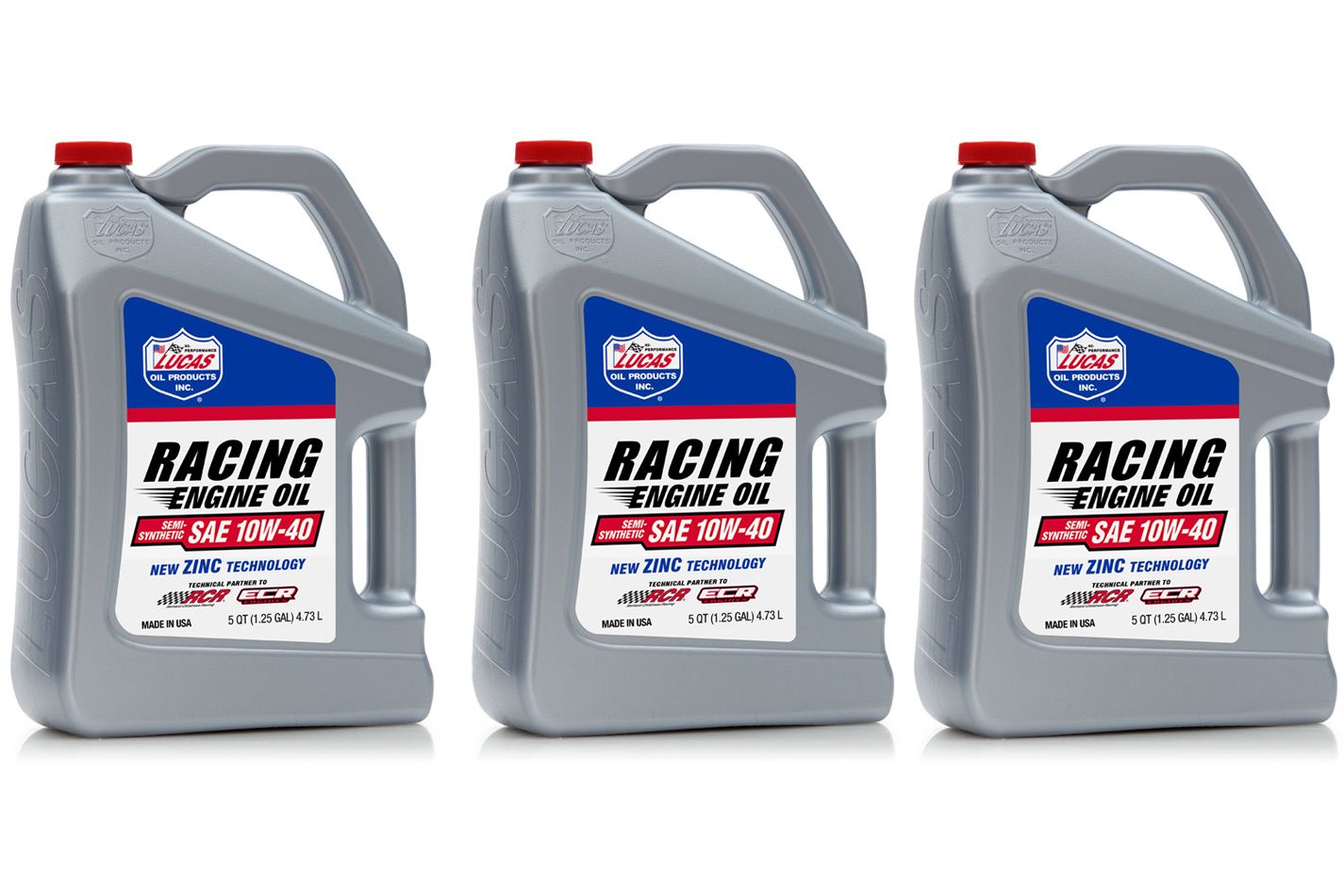 LUCAS OIL10w40 Semi Synthetic Racing Oil 3 x 5 Quart