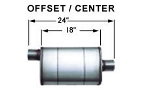 MAGNAFLOW PERF EXHAUSTStainless Muffler 3in Center In / Offset Out