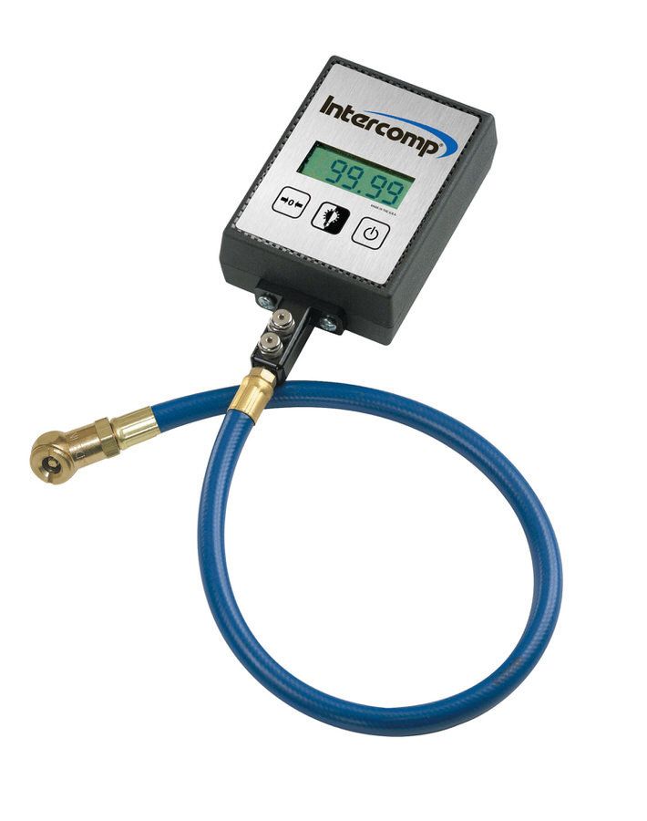 INTERCOMP Air Pressure Gauge Digital w/ Ball Chuck