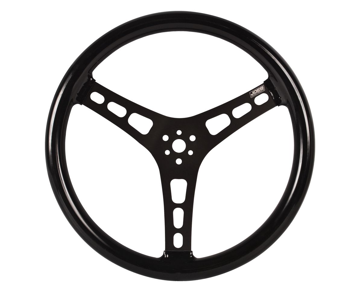 JOES RACING PRODUCTSSteering Wheel 15in Blk Dished Rubber Coated