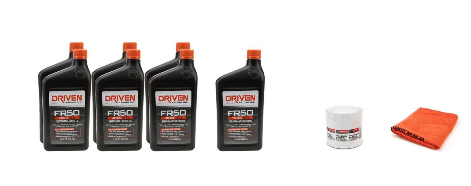 DRIVEN RACING OIL5w50 Oil Change Kit 07- 12 Mustang GT500 5.4L