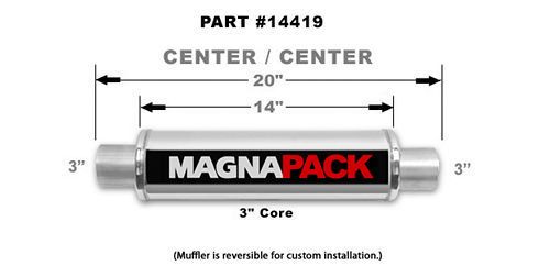 MAGNAFLOW PERF EXHAUSTStainless Bullet Muffler 3in In/Out