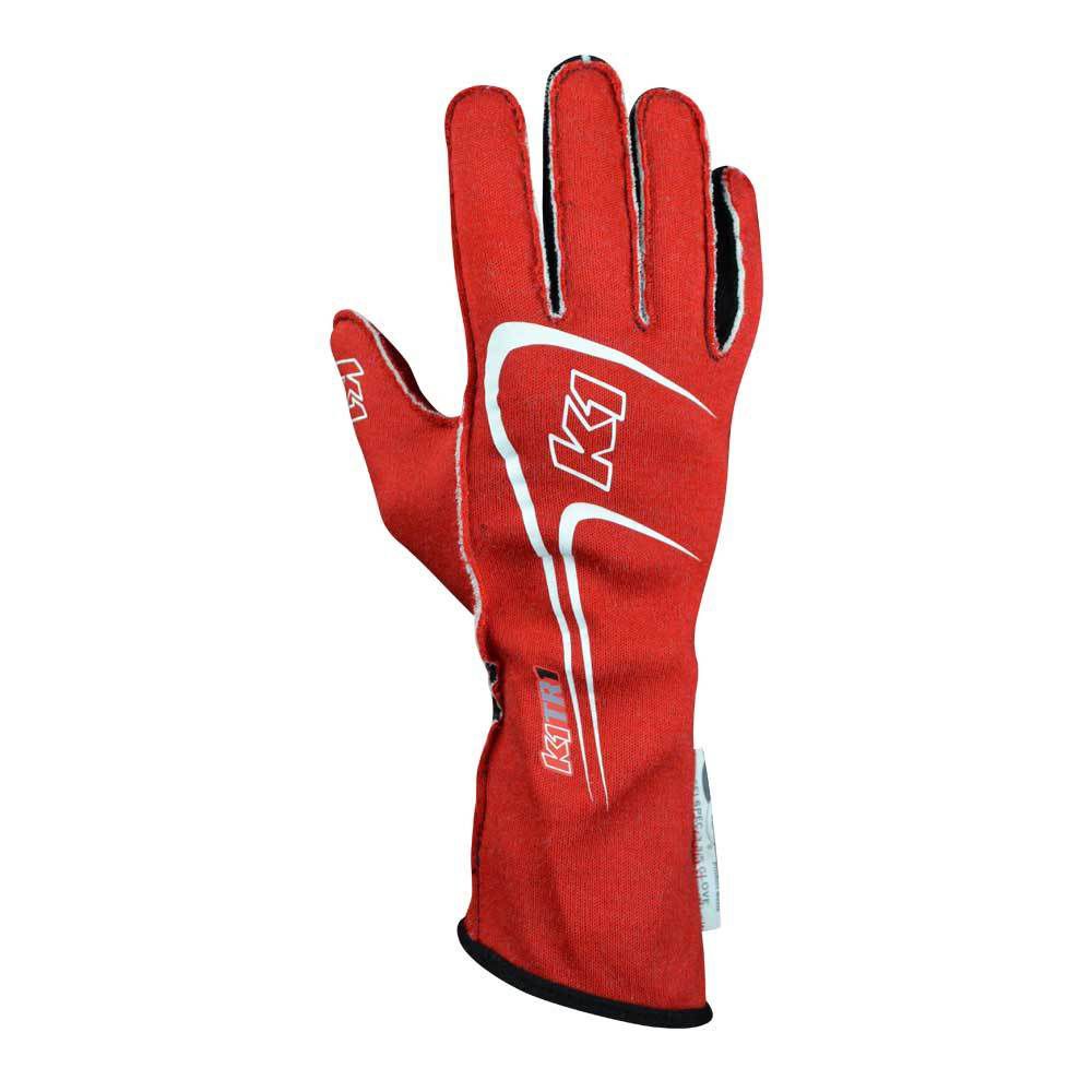 K1 RACEGEAR Glove Track 1 Red 4X- Small Youth