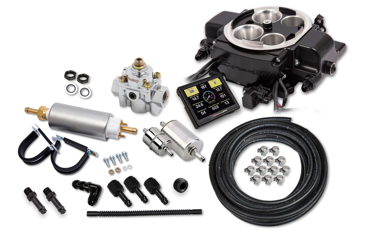 HOLLEYSniper Quadrajet EFI Master Kit - Black