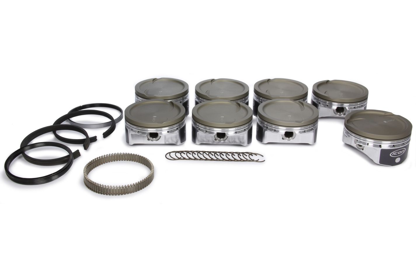 ICON PISTONSLS 6.0/6.2L Dish Forged Piston/Ring Set 4.030