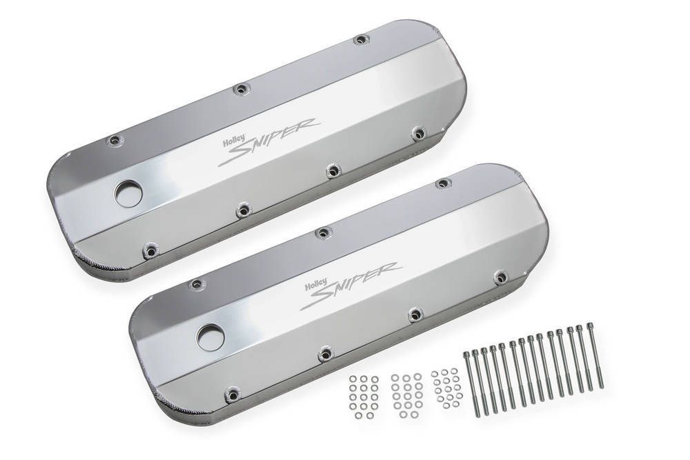 HOLLEYSniper Fabricated Valve Covers BBC Tall