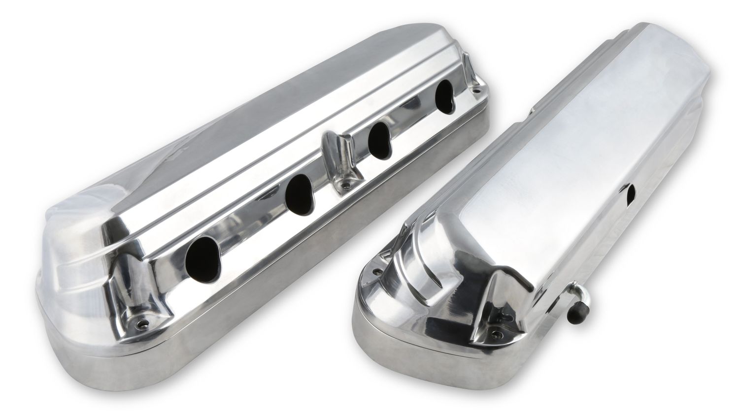 HOLLEY2-Piece Alm Valve Cover Set GM LS Pol. Finish