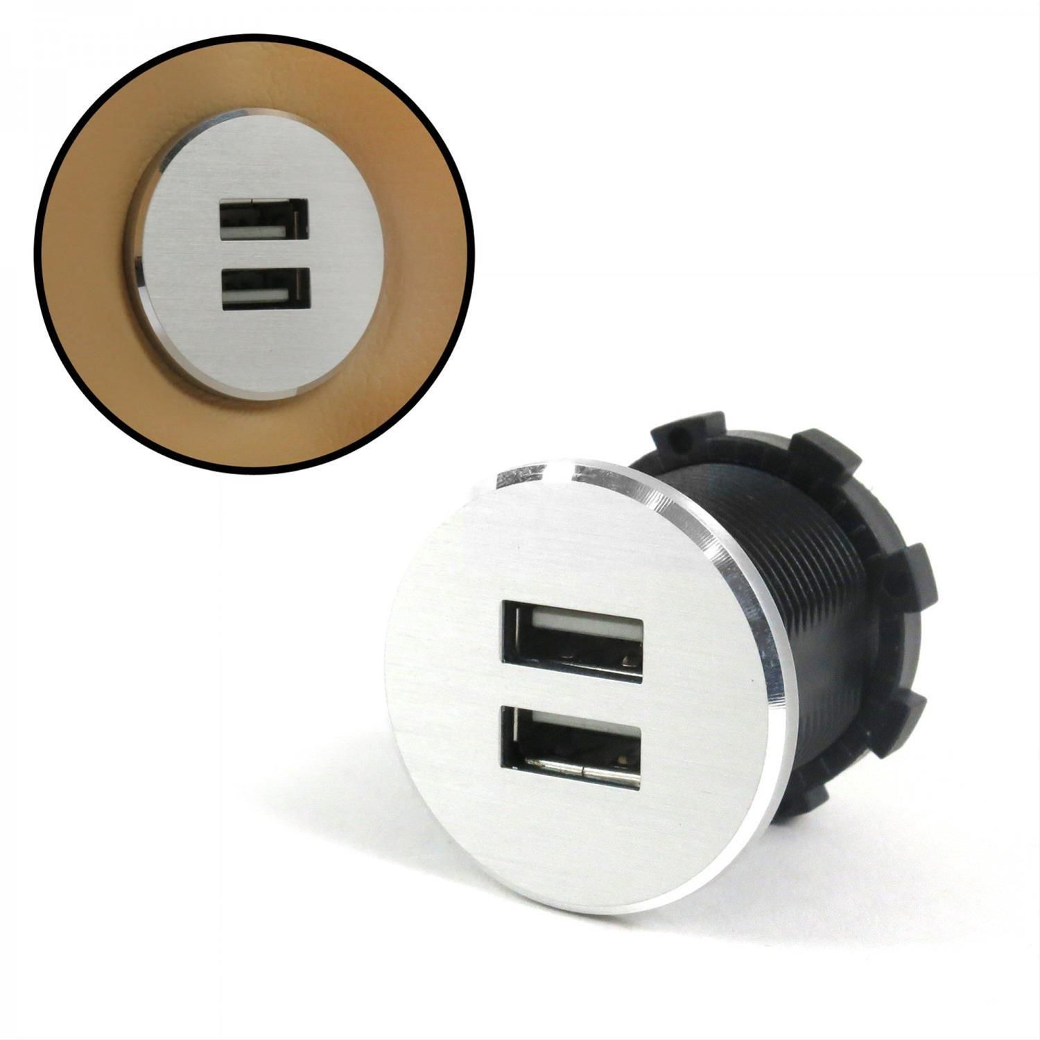 KEEP IT CLEANSilver Dash Mount Dual Port USB Charger