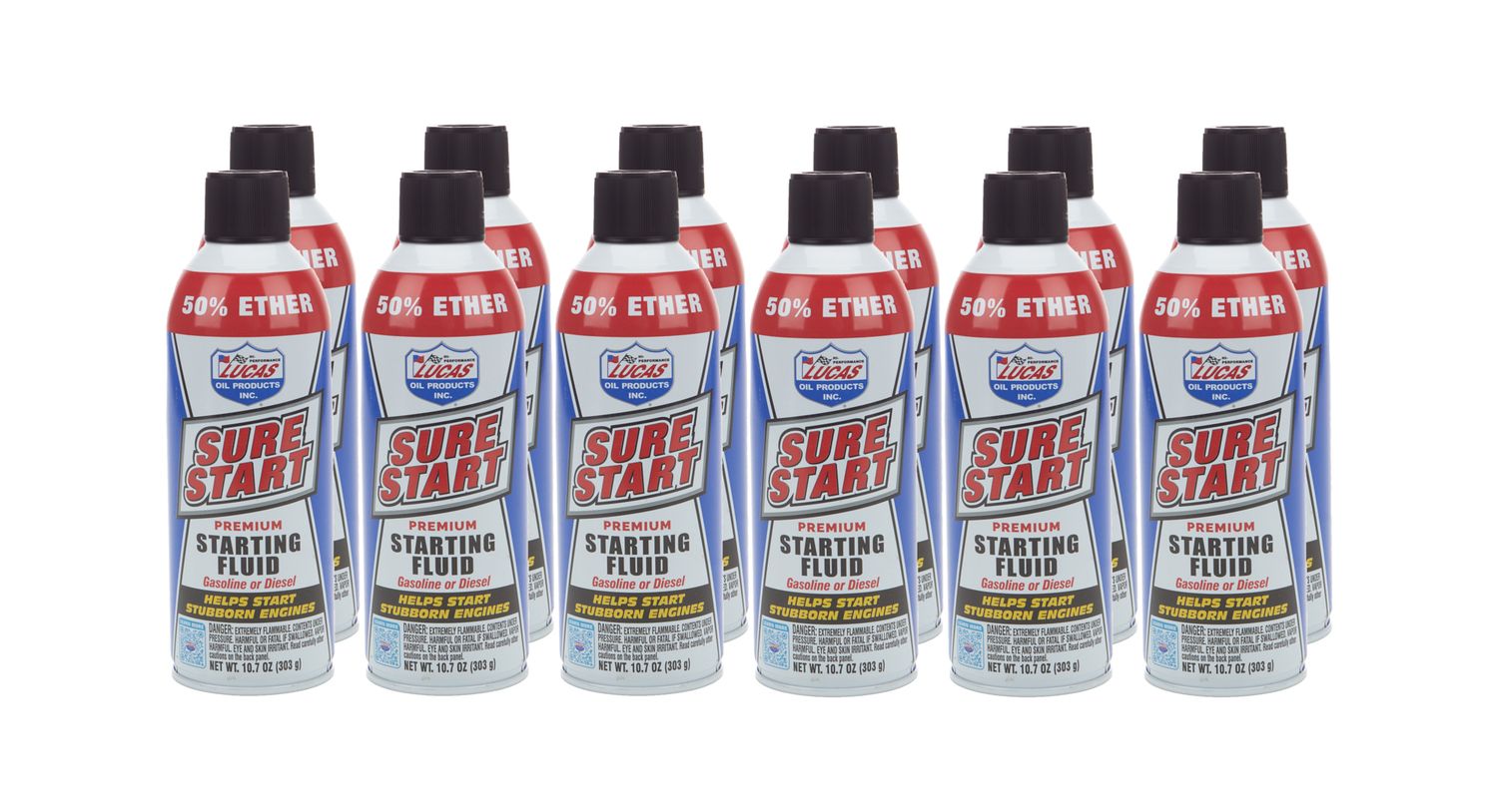 LUCAS OILSure Start Starting Flui d Case 12 x 10.7 Ounce