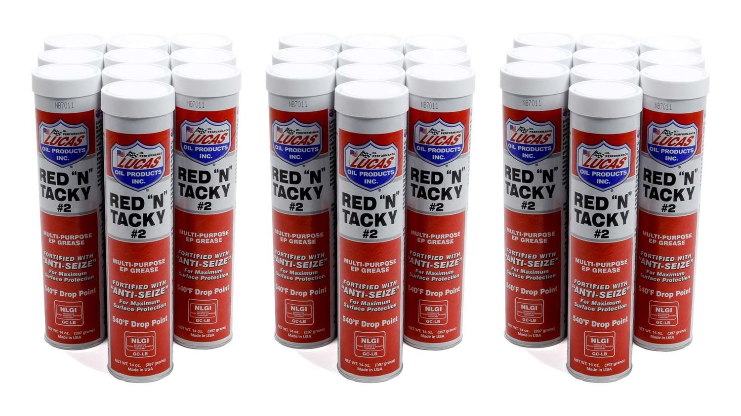 LUCAS OILRed-N-Tacky Grease Case/30-14oz Tube