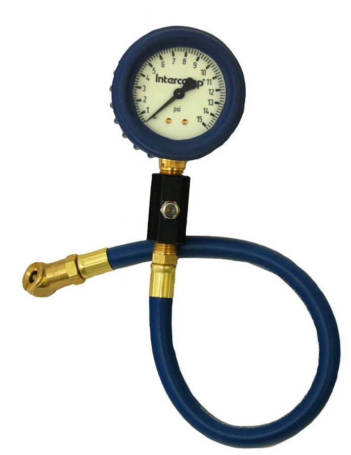INTERCOMPDeluxe Air Gauge 2.5in 0-15 Glow-in Dark