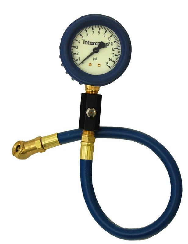 INTERCOMPDeluxe Air Gauge 2.5in 0-15 Glow-in Dark