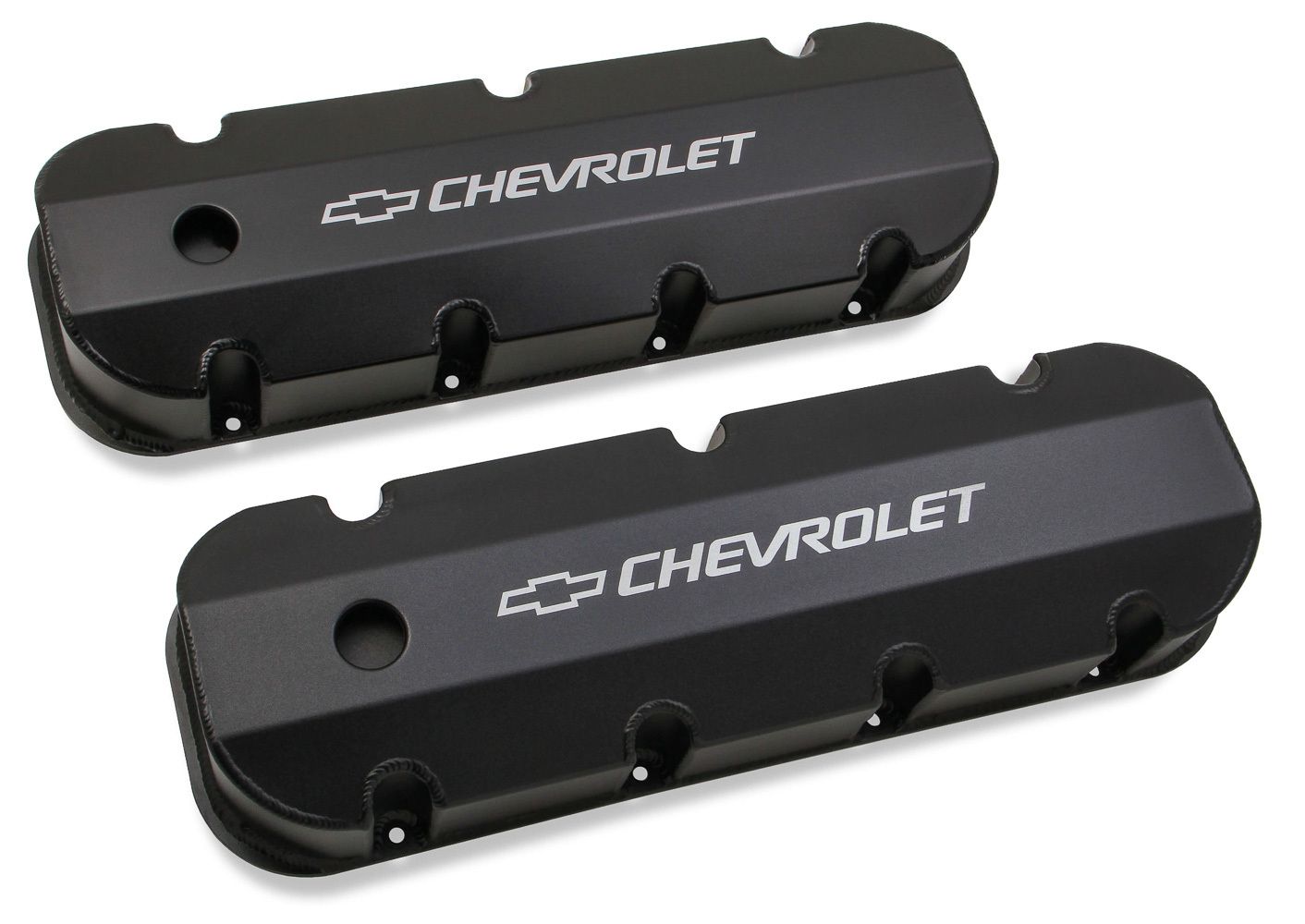 HOLLEYBBC Billet Rail Fab. Alm Valve Covers w/.125 Hole