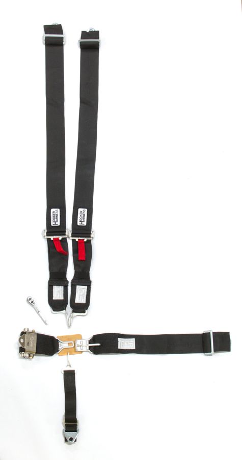 HOOKER HARNESS5-pt Harness System LL USD Ratchet Adj Blk