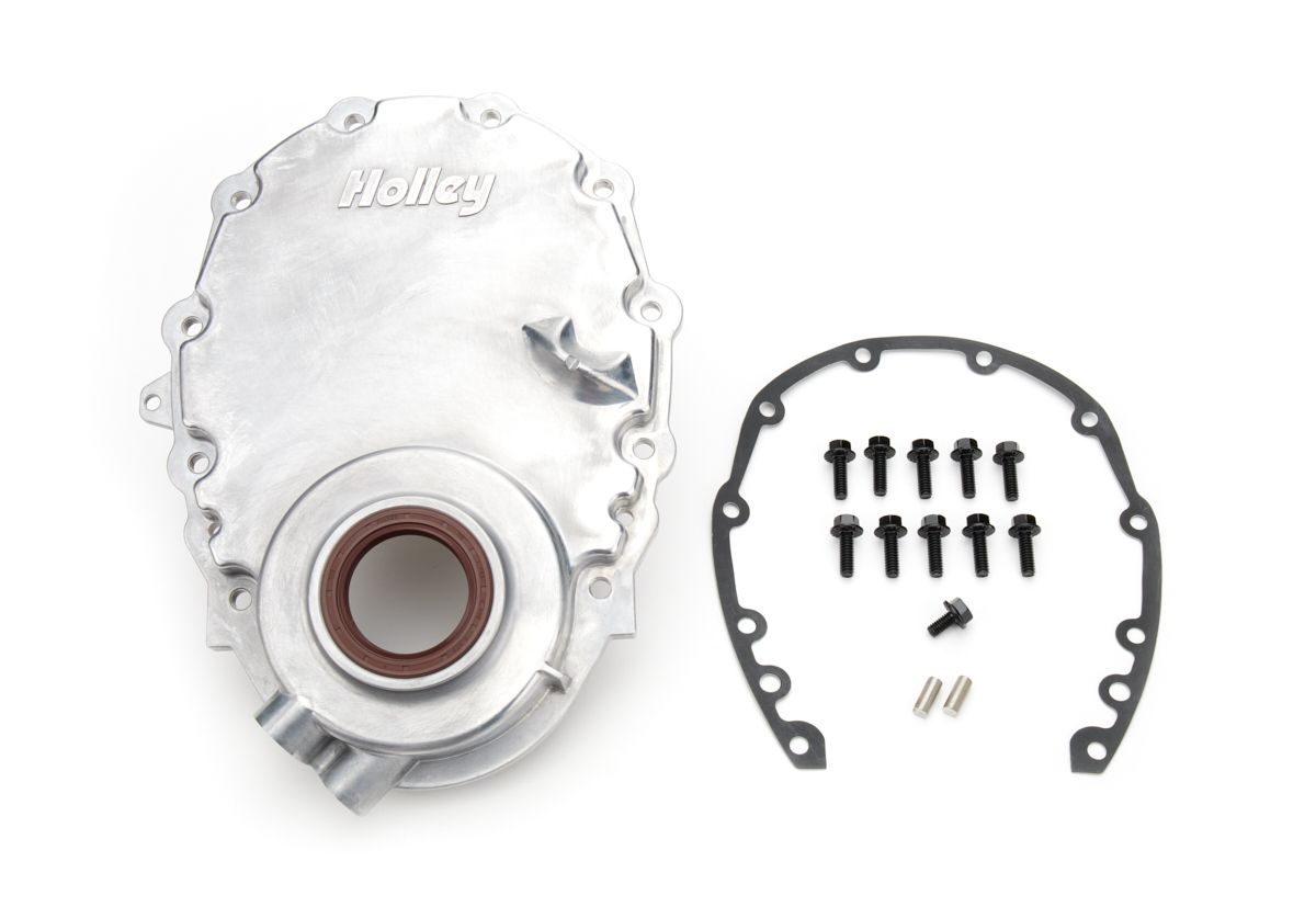 HOLLEYSBC Vortec Alm Timing Cover w/Crank Senspr