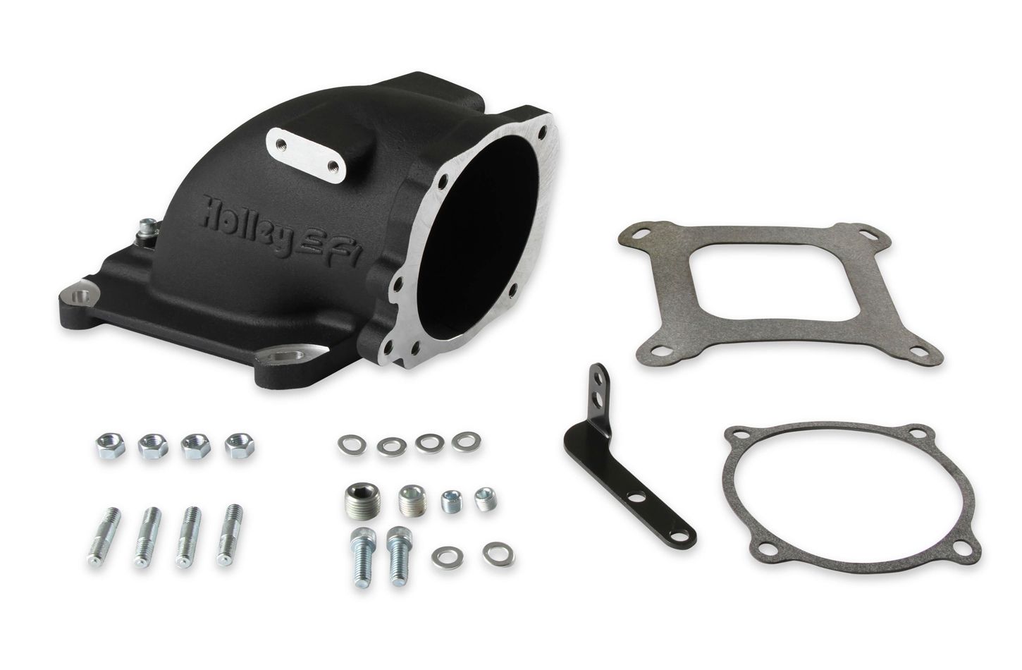 HOLLEYIntake Elbow 4150 Ford TB Flange - Black