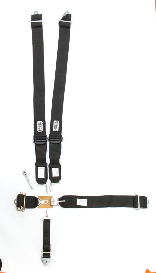 HOOKER HARNESS5-Pt Harness Alum. LL Ratchet Adj Black