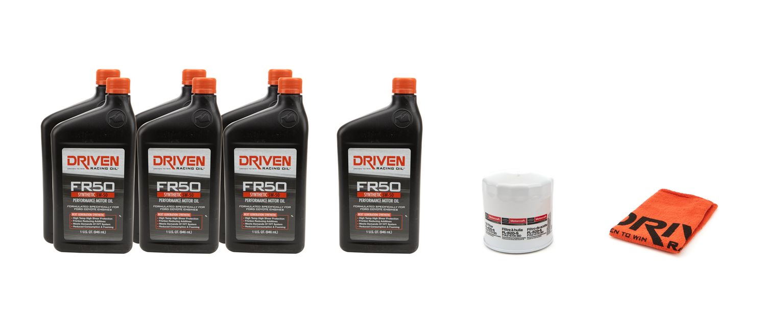 DRIVEN RACING OIL5w50 Oil Change Kit 13- 14 Mustang GT500 5.8L