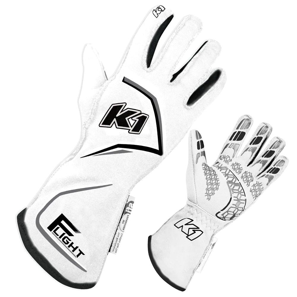 K1 RACEGEARGloves Flight XX-Large White