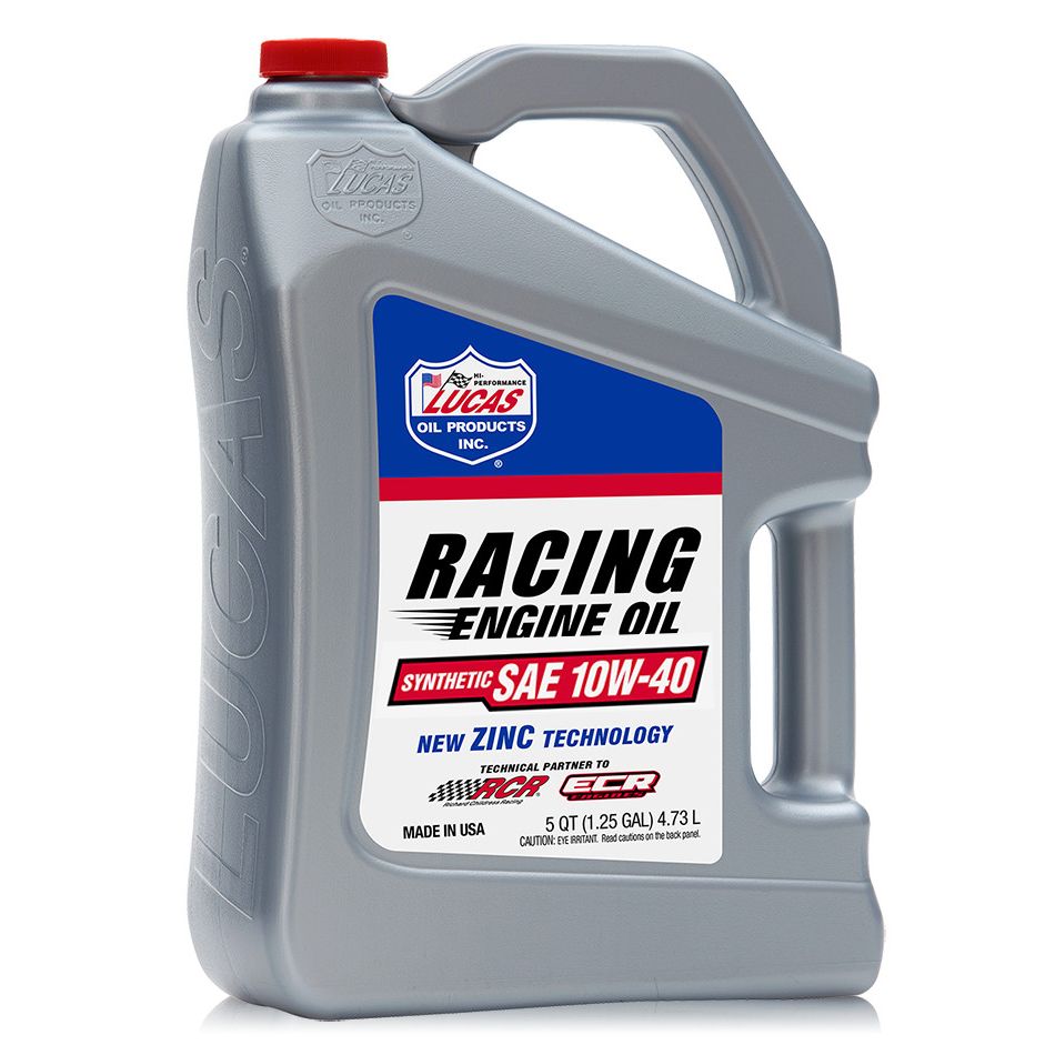 LUCAS OIL10w40 Synthetic Racing Oil 5 Quart Bottle