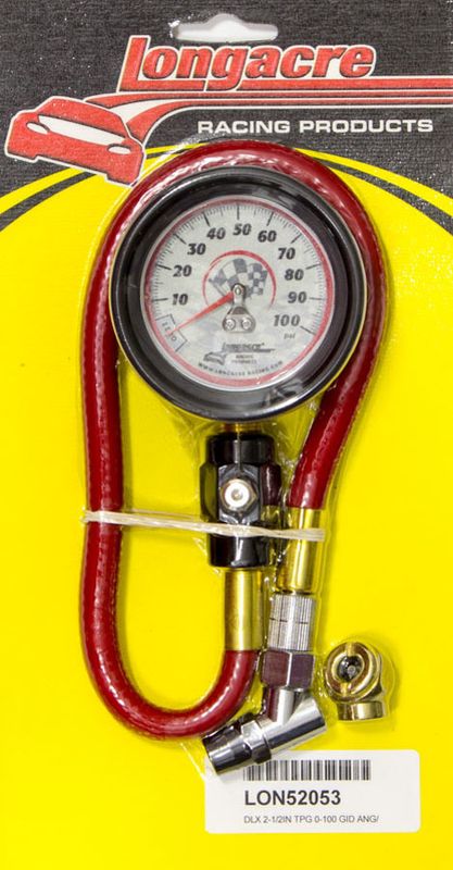 LONGACRETire Gauge 0-100PSI 2.5 in GID Deluxe