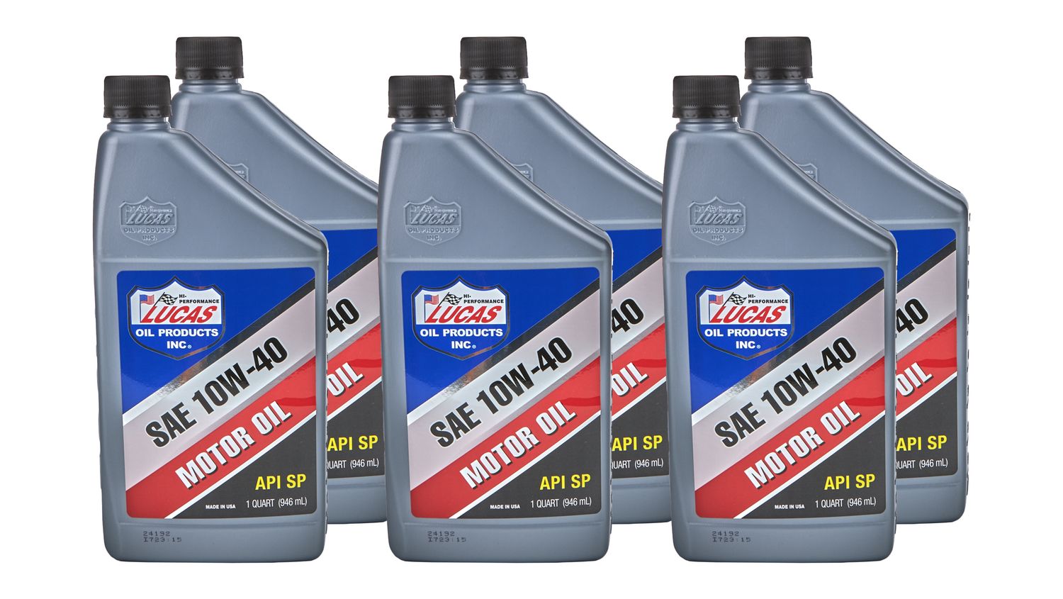 LUCAS OILSAE 10W40 Motor Oil 6x1 Quart
