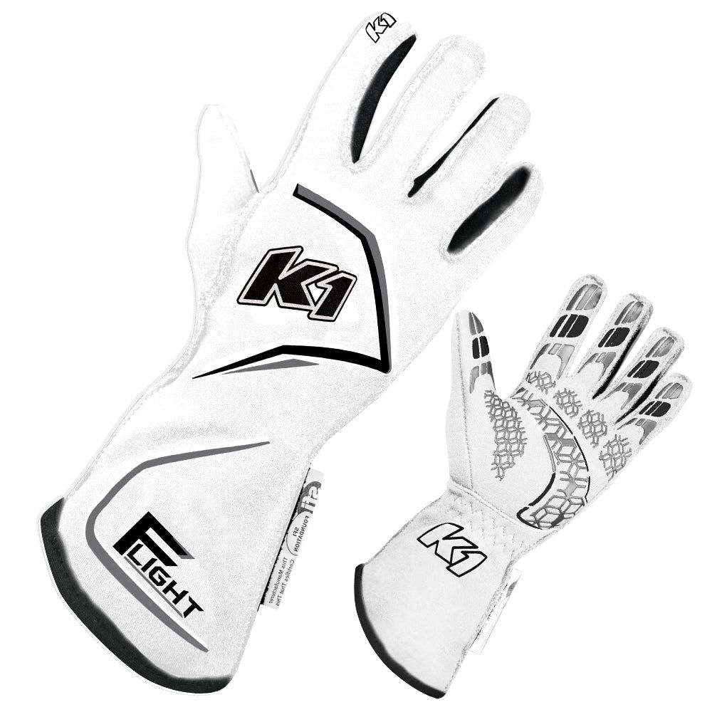 K1 RACEGEARGloves Flight X-Large White